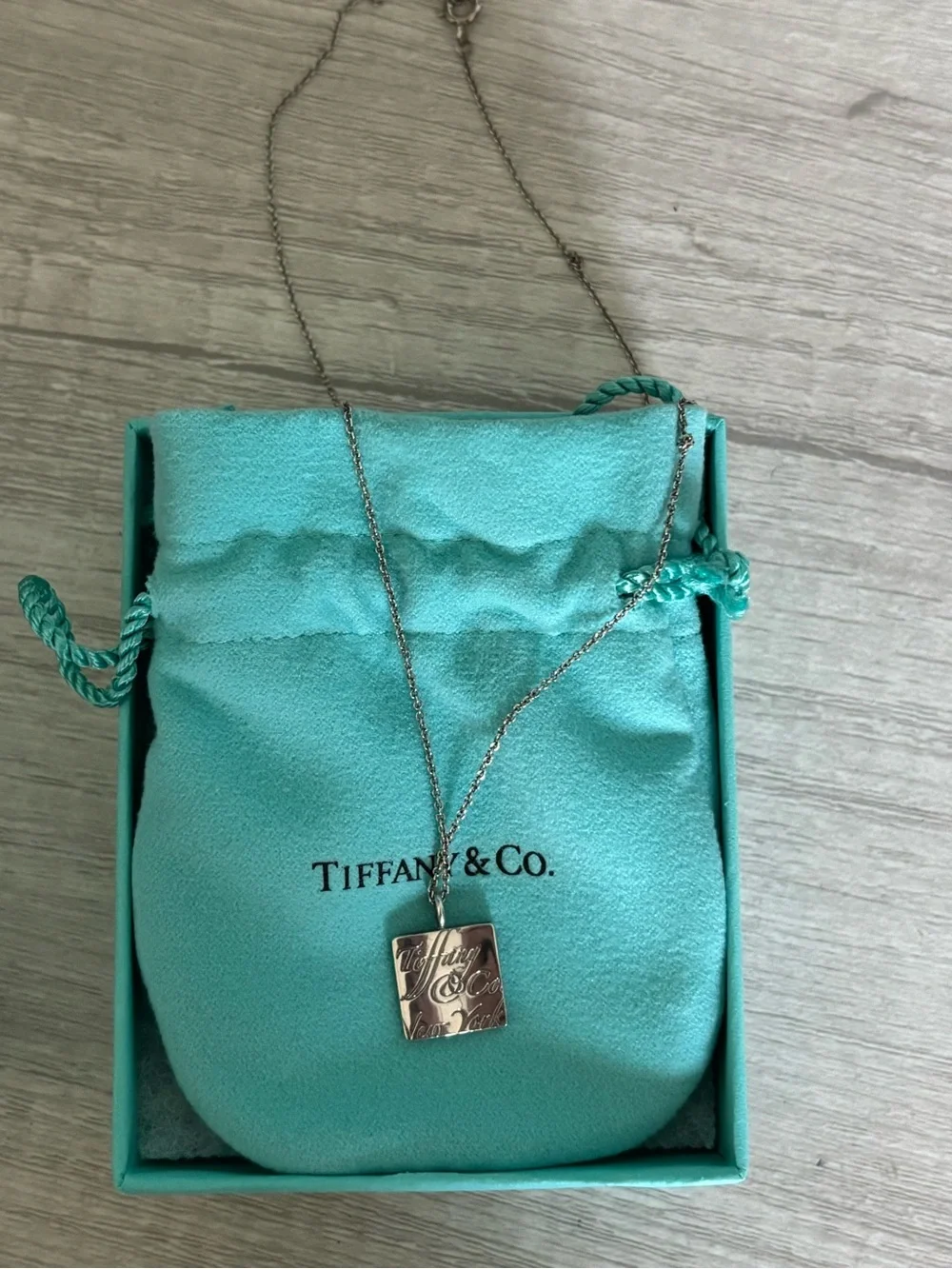 Tiffany & Co. 925 Square Notes Pendant Necklace - Picture 4 of 5